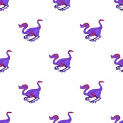 Obraz premium Purple dinosaur pattern seamless background texture repeat wallpaper geometric vector