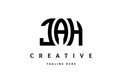 JAH creative three latter logo design	