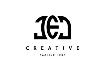 JEJ creative three latter logo design	 - obrazy, fototapety, plakaty