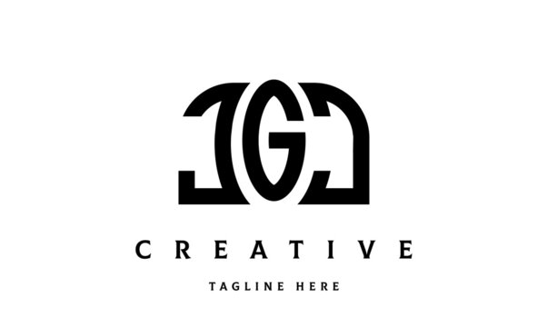 JGJ creative three latter logo design	