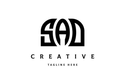SAD creative three latter logo design	