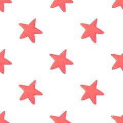 Fototapeta na wymiar Starfish pattern seamless background texture repeat wallpaper geometric vector