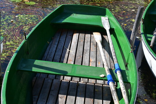 A rowboat at Lago di Caldaro in Southtyrol 