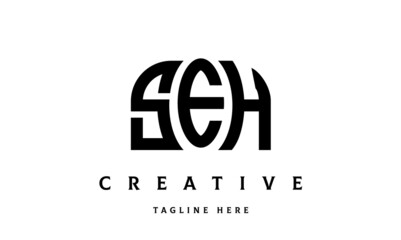 SEH creative three latter logo design	
