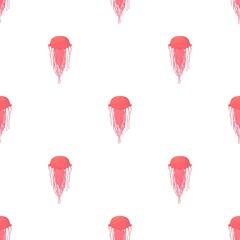 Jellyfish pattern seamless background texture repeat wallpaper geometric vector