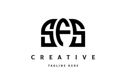 Fototapeta premium SFS creative three latter logo design 