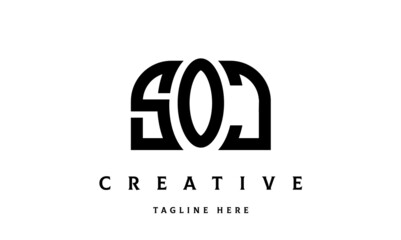 SOJ creative three latter logo design	