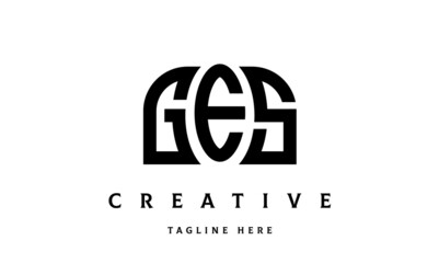 GES creative three latter logo design	