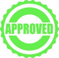 Approved and Rejected. Approved or Certified Icon. Green Approval Sign Vector with Check Mark. 