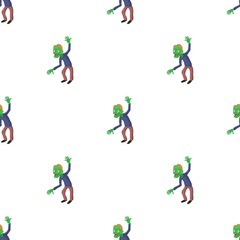 Dancing zombie pattern seamless background texture repeat wallpaper geometric vector
