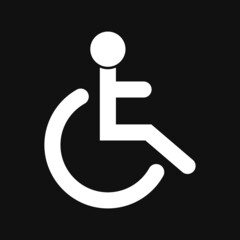 disabled icon on grey background