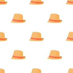 Man hat pattern seamless background texture repeat wallpaper geometric vector