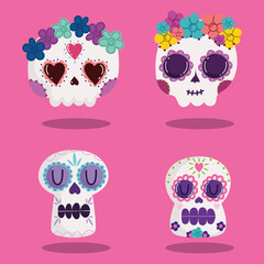 set of skulls mexican