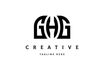 GHG creative three latter logo design	