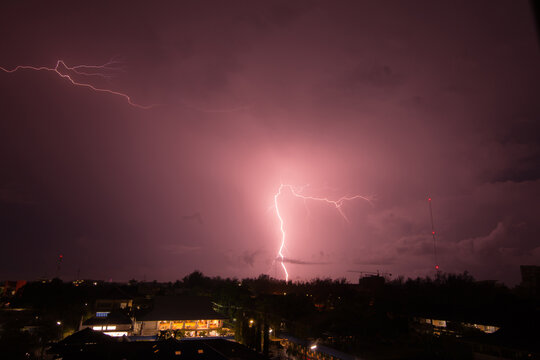 Lightnings And Thunder Bold Strike At Summer Storm