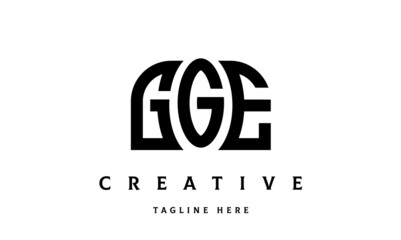 GGE creative three latter logo design	