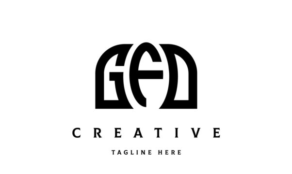GFD creative three latter logo design	