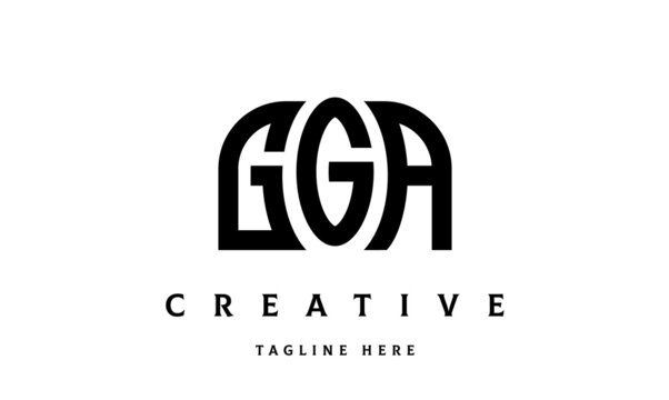 GGA creative three latter logo design	