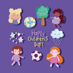 Fototapeta premium happy childrens day poster