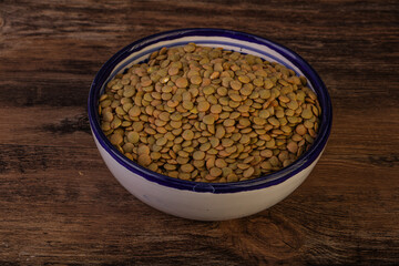 Vegan cuisine - Dry lentil heap