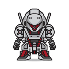 cute mecha robot vector