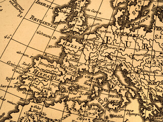 アンティークの世界地図　ヨーロッパ