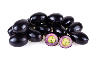 Jambolan plum or Java plum isolated on white background