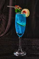 Blue lagoon cocktail