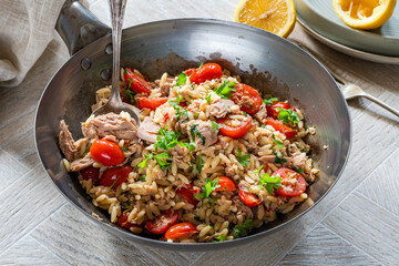 Tuna and orzo