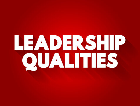 Leadership qualities text quote, concept background