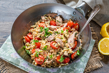 Tuna and orzo