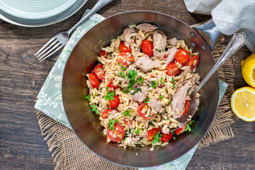 Tuna and orzo