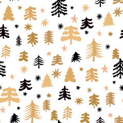 Obraz premium Christmas forest pattern 3