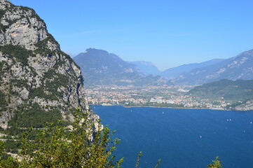 View to Riva del Garda mountains behind