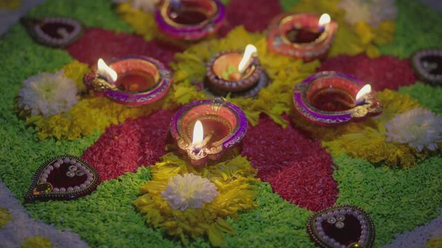 Diwali is a festival of lights celebrations by Hindus , Jains, Sikhs and some Buddhists