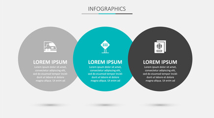 Set Railroad crossing, High-speed train and Passport. Business infographic template. Vector