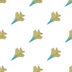 Origami aircraft pattern seamless background texture repeat wallpaper geometric vector