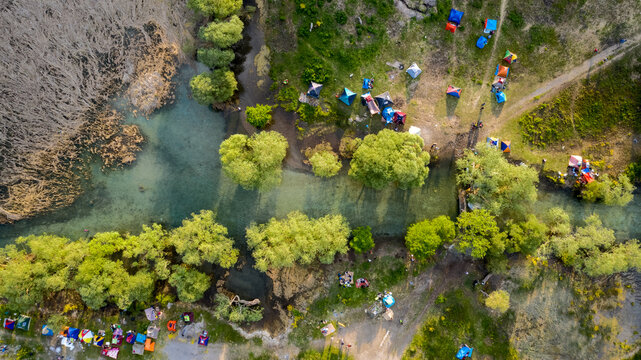 camp site near the river