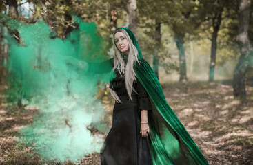  Dark mystical forest, Halloween ideas for party, outfits for ladies, concept of wizards and magic