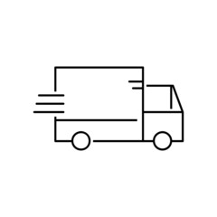 Black friday line icon- delivery express. Vector EPS10