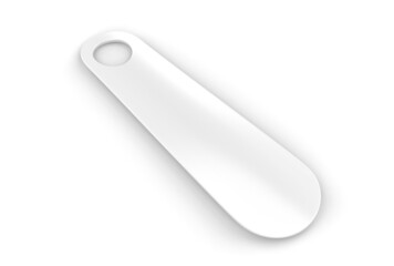Blank Plastic Shoe Horn mockup template, 3d render illustration.