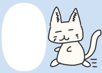 猫　吹き出し　イラスト　かわいい