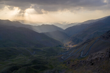 sunrise over the mountains