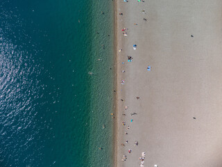 Fototapeta na wymiar Aerial view on Konyaalti beach, Antalya, Turkey