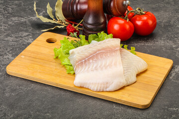 Raw pangasius fillet for cooking