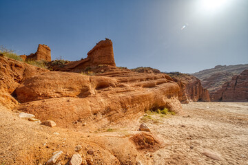 Fototapeta premium mountain peaks in Wensu canyon, Xinjiang, China