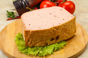 Homemade baked traditional meat loaf