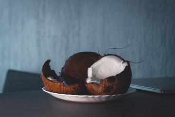 сoconut on the table