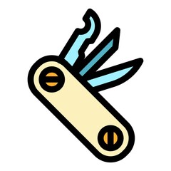 Multitool purpose icon. Outline Multitool purpose vector icon color flat isolated
