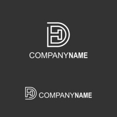 Amazing letter HD font in double line out Image graphic icon logo design abstract concept vector stock. Can be used as a symbol associated with initial or monogram.